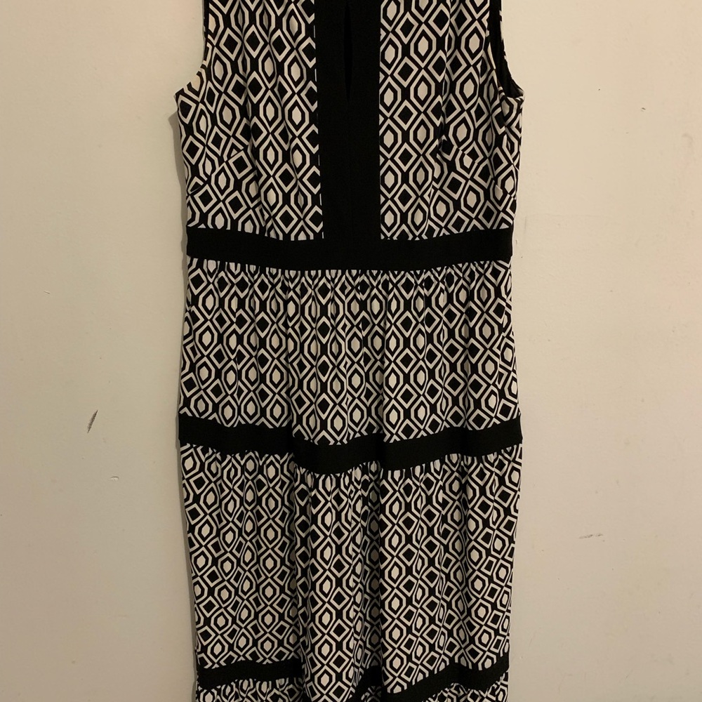 Black and white long dress
